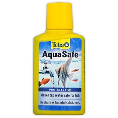 Imagen de Tetra AquaSafe para Agua de Acuario Natural y Apta Peces, Neutraliza las Sustancias Nocivas del Grifo, Botella 100 ml
