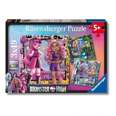 Imagen de Ravensburger Puzzle Monster High, Colección 3 x 49, de 49 Piezas, para Niños, Edad Recomendada 5+ Años