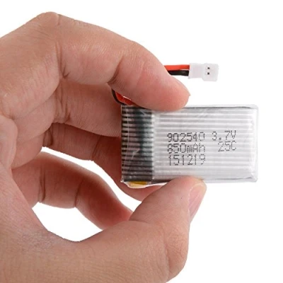 Imagen de YUNIQUE GREEN CLEAN POWER 3.7V 850mAh Batería Recargable para Drones RC Syma X5SC X5SW Más Potencia, Mayor Tiempo de Vuelo, Fácil Instalación, Plata