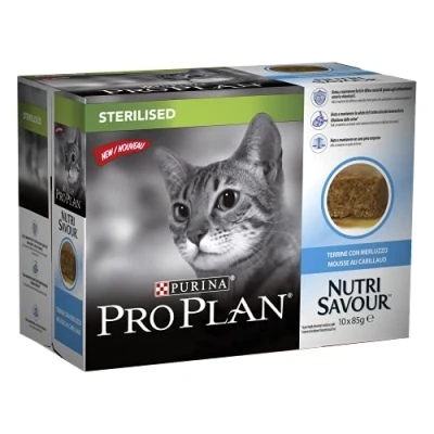 Imagen de Purina Pro Plan Comida Húmeda para Gato Esterilizado Adulto Pack Surtido, 10 Sobres de 85g