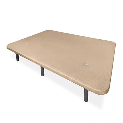 Imagen de mattfy Base Tapizada 3D Súper Reforzada, Gran Estabilidad, con Barras de Refuerzo y 6 Patas metálicas roscadas 27cm, 135x190, Beige