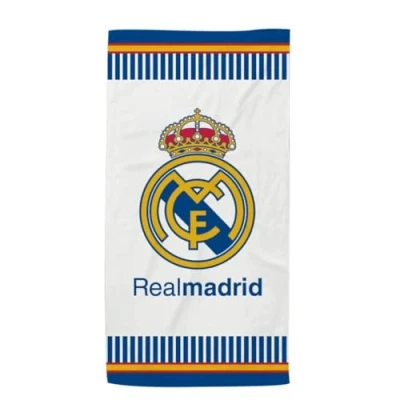Imagen de New Import Toallas de Playa Real Madrid Microfibra 100%, Secado Rápido y Diseño Exclusivo (140x70 cm)