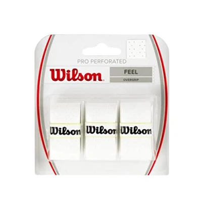 Imagen de Wilson Pro Perforated, Overgrips Raqueta Unisex Adulto, Blanco (White), 3 Pack