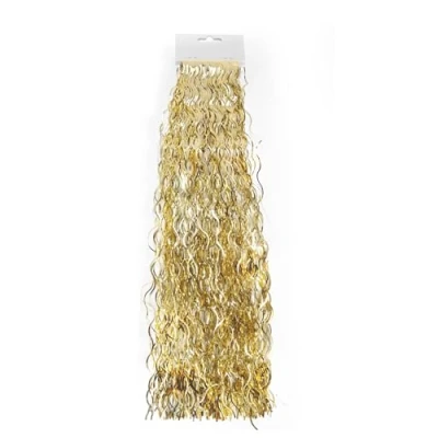 Imagen de MERRYXMAS Espumillón para Adviento y Navidad como decoración de árbol (dorado)