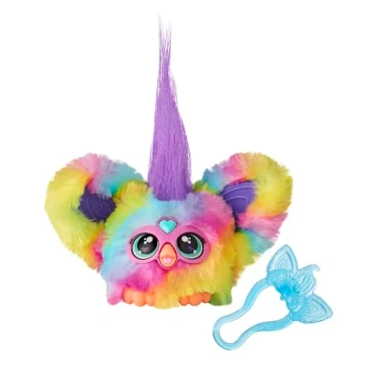 Imagen de Furby Furblets, Miniamigo Ray Vee, Más de 45 sonidos, Música electrónica y frases en Furbish, Peluche electrónico para niños niñas a partir 6 años, Arcoíris