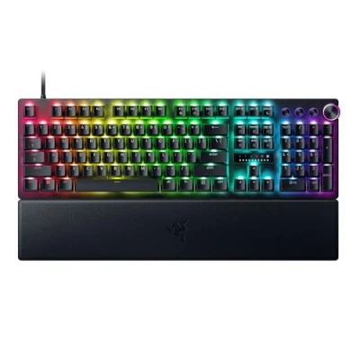 Imagen de Razer Huntsman V3 Pro PC Teclado óptico analógico para Esports Snap Tap Modo de Activación Rápida (Modo Pulsación, Disparo rápido, Dial Digital multifunción) US Layout Negro