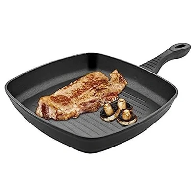 Imagen de Jata G28 Sartén Inducción Antiadherente, Grill Aluminio Forjado, Apta para Todo Tipo Cocinas Incluida Inducción, Libre PFOA, 28 x cm