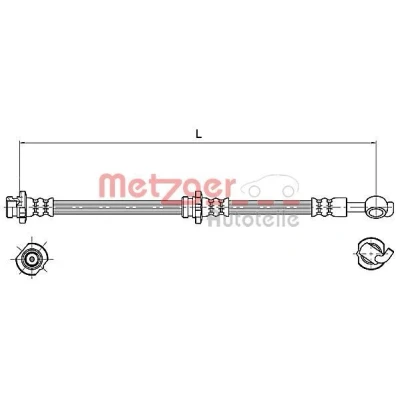 Imagen de METZGER 4110129 Latiguillos de Freno 486 M10 x 1