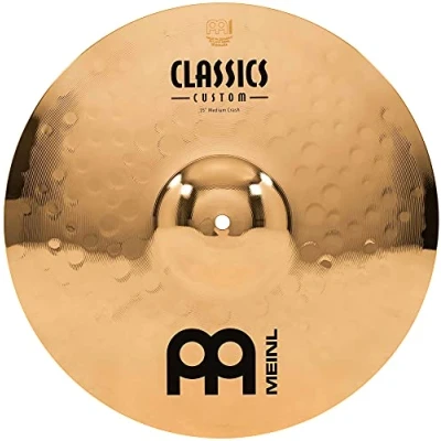 Imagen de Meinl Cymbals Classics Custom Brilliant Plato Crash Medium de 15 pulgadas (38,10cm) Platillos Batería Pareja Bronce B12, Acabado Brillante (CC15MC B)