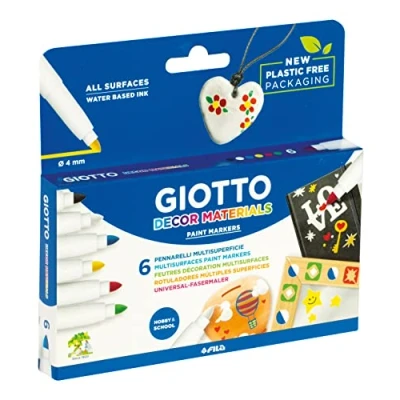 Imagen de Rotulador giotto decor materials caja de 6 colores surtidos