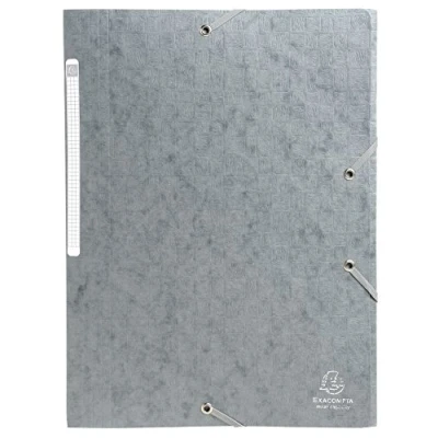 Imagen de Exacompta 55756E Pack de 10 carpetas con goma, A4, color gris