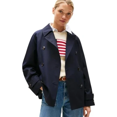 Imagen de Tommy Hilfiger Short COAT Chaqueta fina, Mujer, Talla: 40, Desert sky