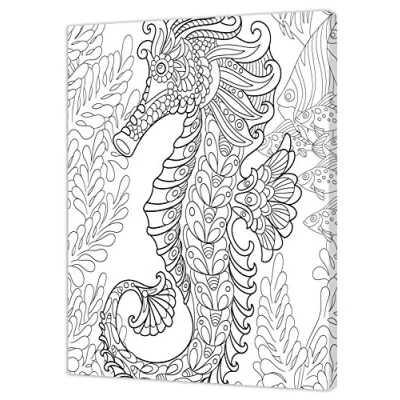 Imagen de Pintcolor 7169.0 Marco con Lienzo Impreso de Colorear, Madera Abeto/algodón, Blanco/Negro, 40 x 50 3.5 cm