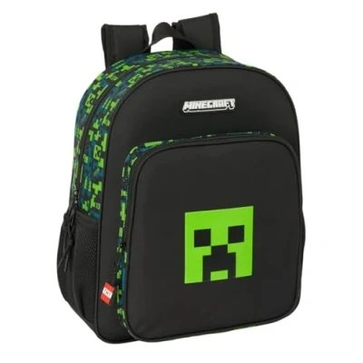 Imagen de MINECRAFT TNT Mochila Escolar Niño, Infantil, Adaptable a Carro, Ideal para Niños en Edad Escolar, Cómoda y Versátil, Calidad Resistencia, 32x12x38 cm