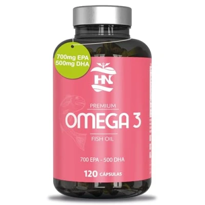 Imagen de Omega 3 Capsulas 2000 mg a Base de Aceite Pescado Omega3 120 Perlas Blandas 800mg EPA 400mg DHA Alta Concentracion con Vitamina E (1 Bote)