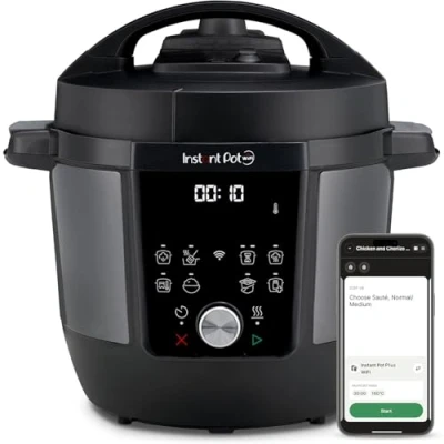 Imagen de Instant Pot Plus Multicocina 5.7 L con aplicación de cocina guiada conectada por WiFi Olla a presión, cocción lenta, sartén, yogurtera, vaporera y mantener caliente.