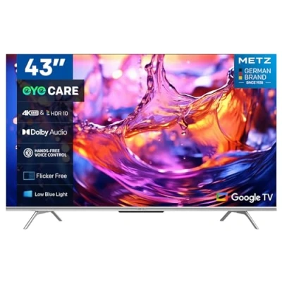 Imagen de Metz Smart TV 43&quot; 4K UHD, 43MUD7000 Google con HDR10 y HLG, Dolby Audio DTS Studio, Chromecast, Control por Voz, Asistente de Google, Sintonizador DVB T/ T2/ C/ S/ S2/Analógico, Ci+, Eye Care