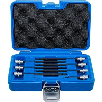 Imagen de BGS 8618 Surtido de puntas vaso entrada 6,3 mm (1/4&quot;) perfil en T (para Torx) con cabeza bola T10 T40 7 piezas