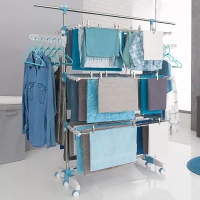 Imagen de IDMarket Tendedero modulable Gran Capacidad + 30 Accesorios