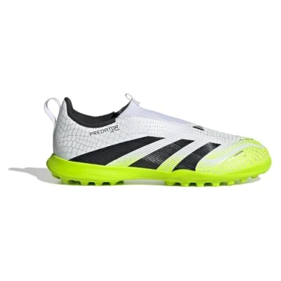 Imagen de adidas Predator League Laceless Turf Football Boots Kids, Botas de fútbol Unisex niños, Cloud White/Core Black/Lucid Lemon, 35 EU