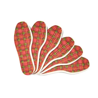 Imagen de Plantillas de Zapatos Estampado Cuadros Escoceses Set 6 Pares Cómodas para Hombres y Mujeres Uso Diario, Unisex, Kaps (39 EUR)
