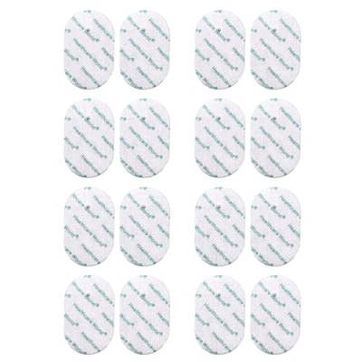 Imagen de electrodos decenas de autoadhesivos forma ovalada (16 piezas) con conexión perno 2,2 mm compatibles dispositivos Omron E2, E4 Tens