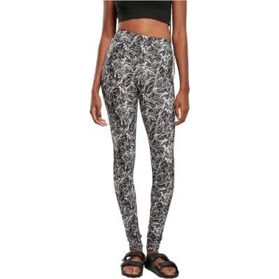 Imagen de Urban Classics SOFT AOP Leggings, Mujer, Talla: Medium, Blackpaint