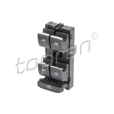 Imagen de TOPRAN 120 493 Interruptor, elevalunas 4 Puerta vehículo, lado del conductor, delante borde cromado SKODA: Octavia 3 Combi, Schrägheck