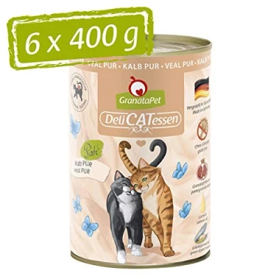 Imagen de GranataPet Delicatessen Comida húmeda para Gatos, sin Cereales y azúcares, Gatos con Alto Contenido de Carne aceites, 6 x 400 g