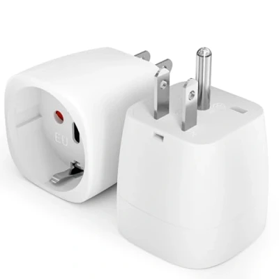 Imagen de BHHB Paquete de 2 Adaptador Enchufe USA, Español Pines a Americano 3 Americano, Viaje Tipo B Apto para Estados Unidos, Canadá, Japón, México etc