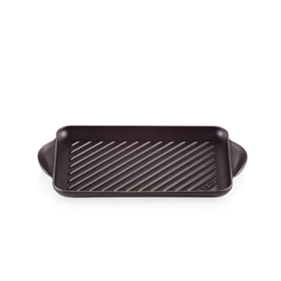 Imagen de Le Creuset Griddle Plate Tradition Satin Black 38.5 x 22 cm