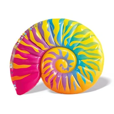 Imagen de Intex Colchoneta Piscina Caracola, Flotadores originales 157x127x25 cm, Capacidad 1 persona, Peso máximo soportado 100kg, Incluye parche de reparación (58791)