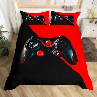 Imagen de Juego de Funda edredón niños niños, trolador Videojuego habitación niños,Ropa Cama Individual,Juego Individual 1 Almohada