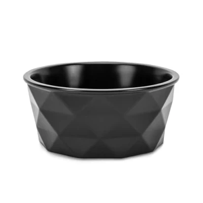 Imagen de lionto Comedero de cerámica con Base Silicona, 550 ml, para Perros Fabricado Material Robusto, fácil Limpiar, diseño ergonómico, Cuenco Agua y Gatos, Negro