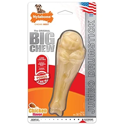 Imagen de Nylabone Juguete masticable para la higiene Dental de Cachorros en Etapa dentición, Anillas masticables y calmantes, Sabor a beicon, Perros Adultos más 23 Kilos 396 g