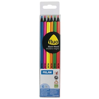 Imagen de Milan 752306 Lápices, 6 unidades, color fluorescente, multicolor