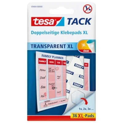 Imagen de Pack de 36 puntos adhesivos tesa TACK, XL, transparentes, PCS