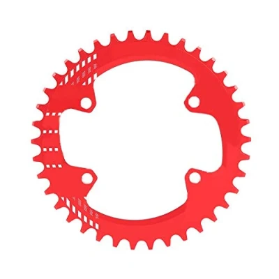 Imagen de Alomejor Anilla de Bicicleta BCD 96MM angosta Cadena ¨²nica para Shimano M6000 M7000 M8000(38T Red)