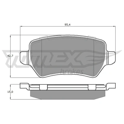 Imagen de TOMEX brakes TX 12 971 Juego de pastillas freno Eje trasero no preparado para indicador desgaste con tornillos pinza accesorios