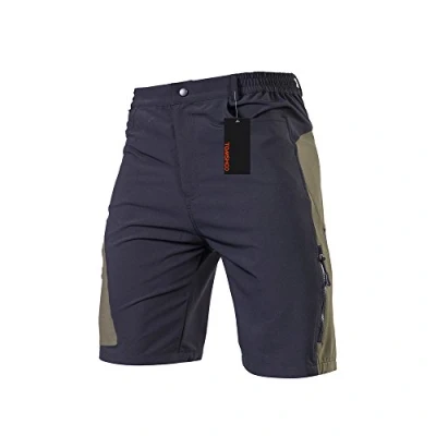 Imagen de TOMSHOO Pantalones Cortos de MTB, Ciclismo para Hombre con Acolchados en 3D y 4 Bolsillos Deporte al Aire Libre