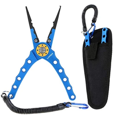 Imagen de Lixada 20cm Alicates de Pesca Multifuncionales para Exteriores, Removedor Gancho,Aparejos (Azul)