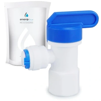 Imagen de smardy Válvula de Cierre para Ósmosis Inversa Tanque Almacenamiento, 1/4&quot;(6,35mm) Manguera Agua llave Cierre, Depósito Quick Fitting