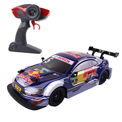 Imagen de TURBO CHALLENGE Audi Red Bull 096124 Azul, Gris y Rojo Coche Radiocontrolado Escala 1/16 Pilas no Incluidas Plástico A Partir de 6 años, Color Azul (MGM 96016)