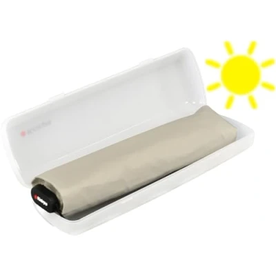 Imagen de Knirps Paraguas de bolsillo US.050 Ultra Light Slim con protección UV en estuche, color beige