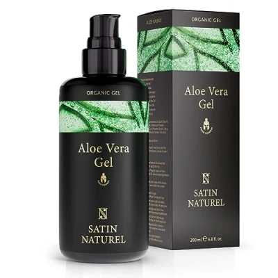 Imagen de After Shave Hombre 3:1 a base de Aloe Vera Gel Crema Hidratante Facial + Pelo Serum Acido Hialuronico Cara y Contorno Ojos Regalos Originales Para Satin Naturel