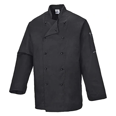 Imagen de Portwest Chaqueta De Chef Somerset, Tamaño: M, Color: Negro, C834BKRM