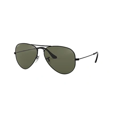 Imagen de Ray Ban Unisex RB3025 AVIATOR 002/58 Gafas de sol Metal Negro Verde G15 Piloto Polarizado