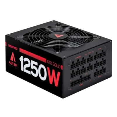 Imagen de ABYSM Gaming Fuente De Alimentación ATX MORPHEO 1250W 80 Plus Gold Full Modular 90% Eficiencia, Condensadodes Japoneses