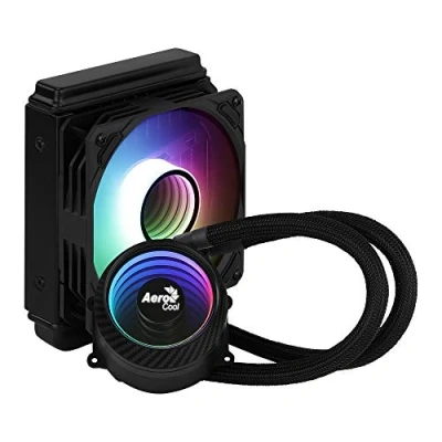 Imagen de Aerocool MIRAGEL120, Refrigeración Líquida CPU, Ventilador 12cm ARGB, TDP 200W, Negro