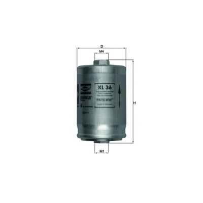 Imagen de MAHLE ORIGINAL KL 36 Filtro Combustible de tubería AUDI: 80 B4 Berlina, A8 D2, A4 B5 VOLKSWAGEN: Passat GP Berlina